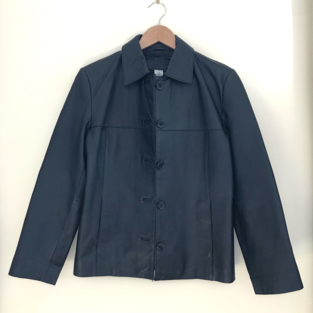 Passport Black Genuine Leather Jacket
